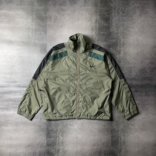 NIKE 1990s 나이키 빈티지 카키 윈드브레이커 A00387
