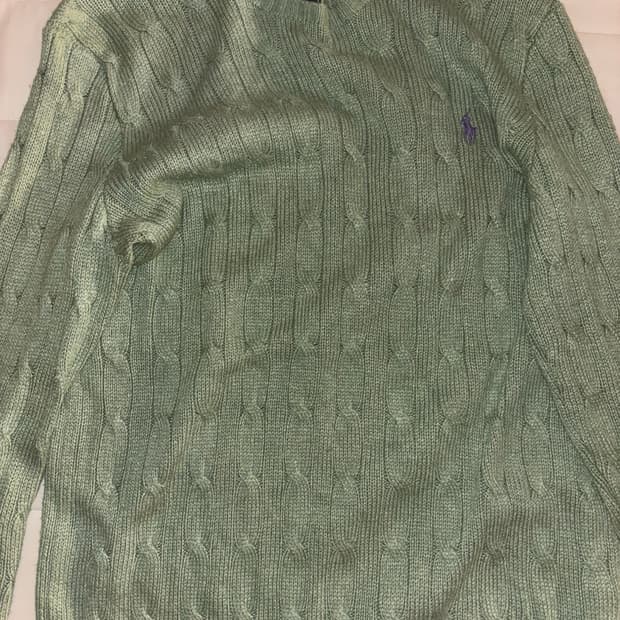 폴로 꽈배기 니트