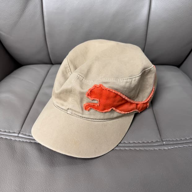 푸마 y2k 빈티지 헌팅캡 베이지