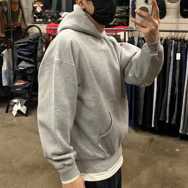 90s 러셀 블랭크 스웻 후드티 (XL)