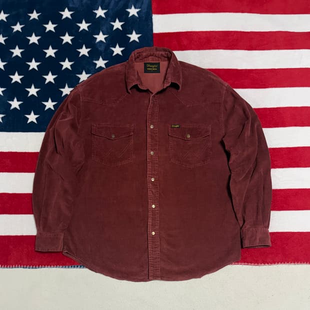 랭글러 코듀로이 웨스턴셔츠 Wrangler western shirt 