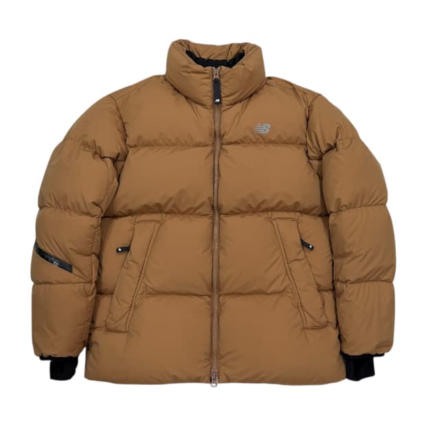 뉴발란스 UNI 액티브 구스 숏패딩 자켓 브라운 S