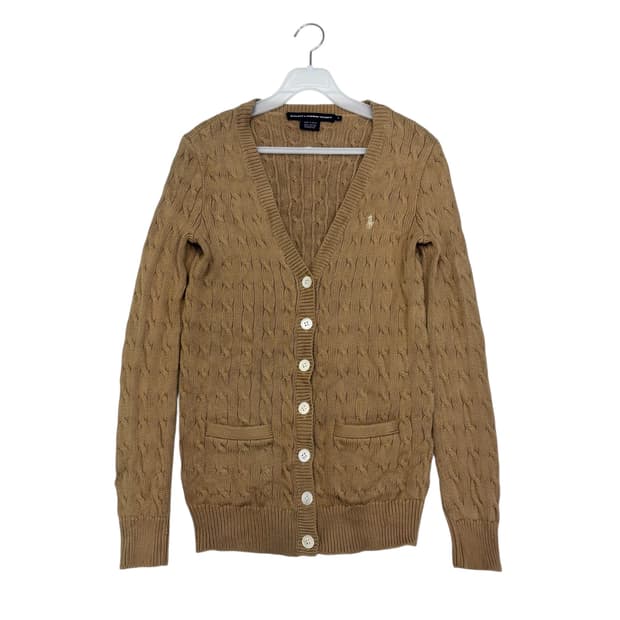 랄프로렌 스포츠 꽈배기 가디건