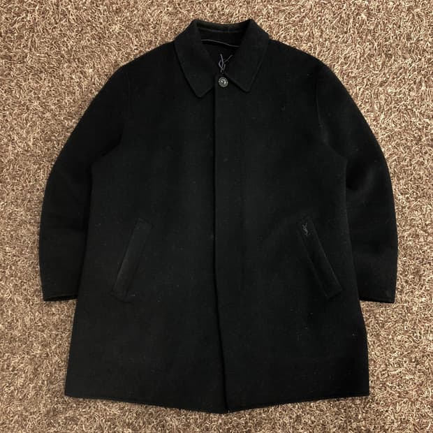 입생로랑 아카이브 울 미니멀 코트