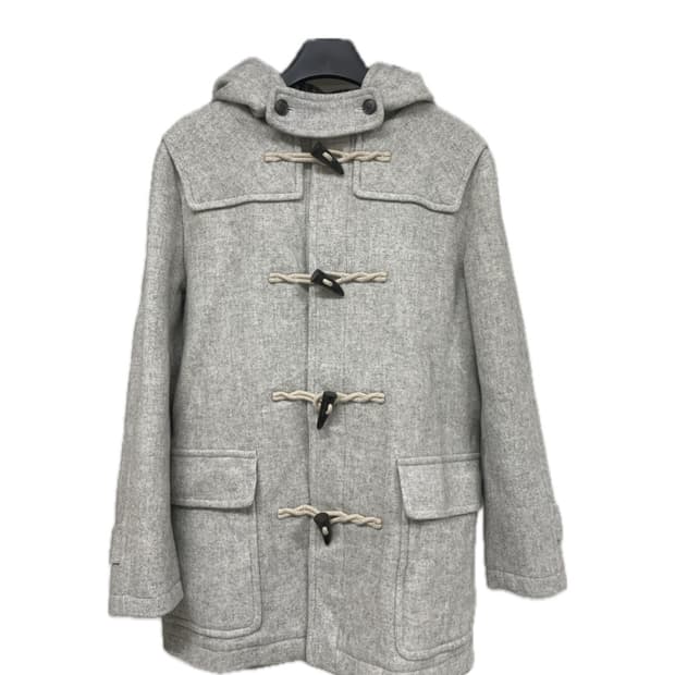 빈티지 후드 더플 코트 라이트 그레이