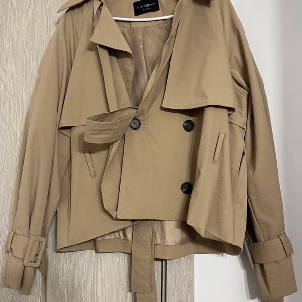 빈티지 숏 크롭 트렌치코트