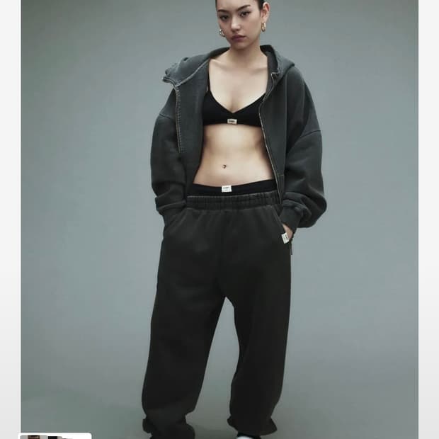 글로니 G CLASSIC WASHED 조거팬츠 (차콜)