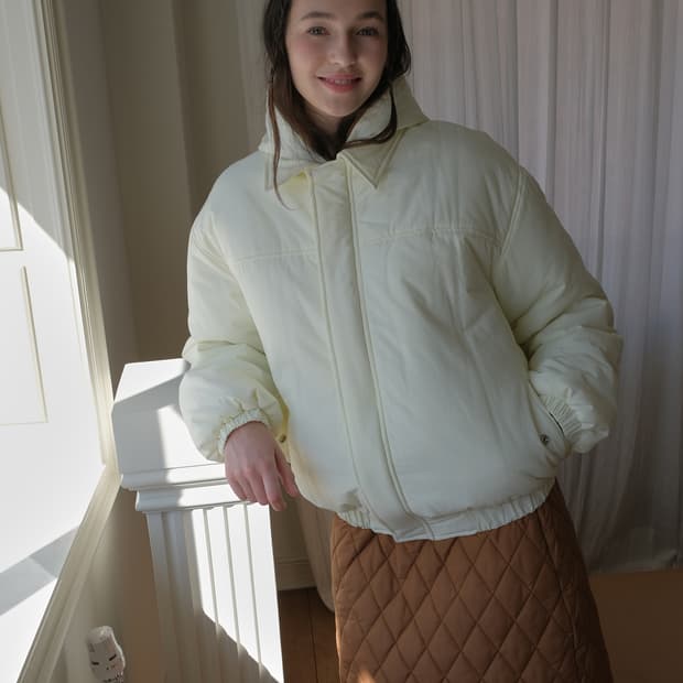 페스토 후디드 숏 점퍼 버터