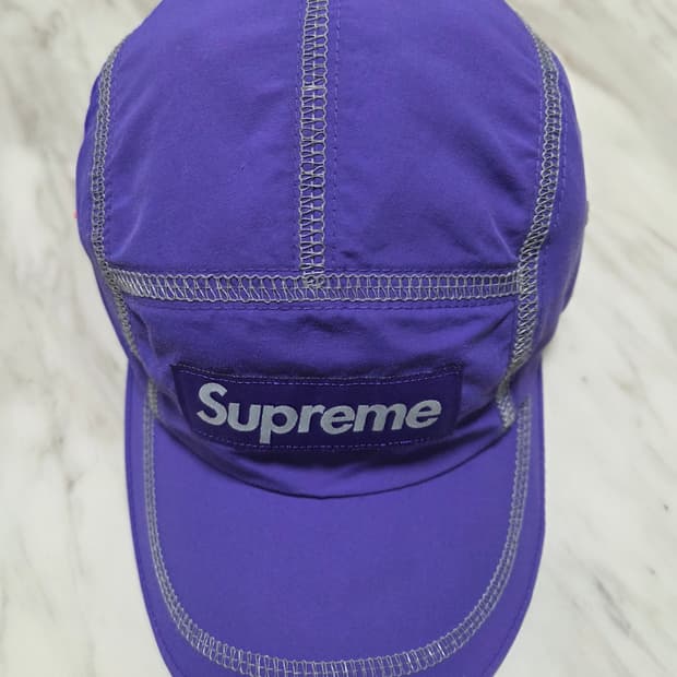 슈프림 리플렉티브 스티치 퍼플 캠프캡