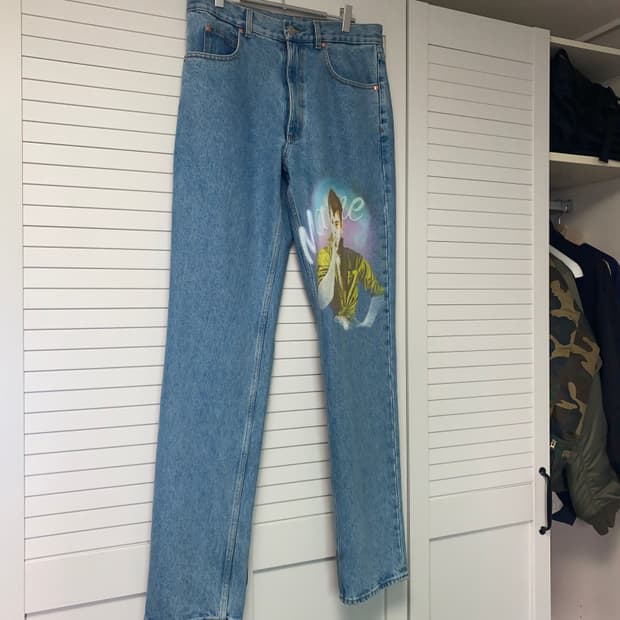 [M] 21ss 마틴로즈 프린팅 스트레이트 데님 진
