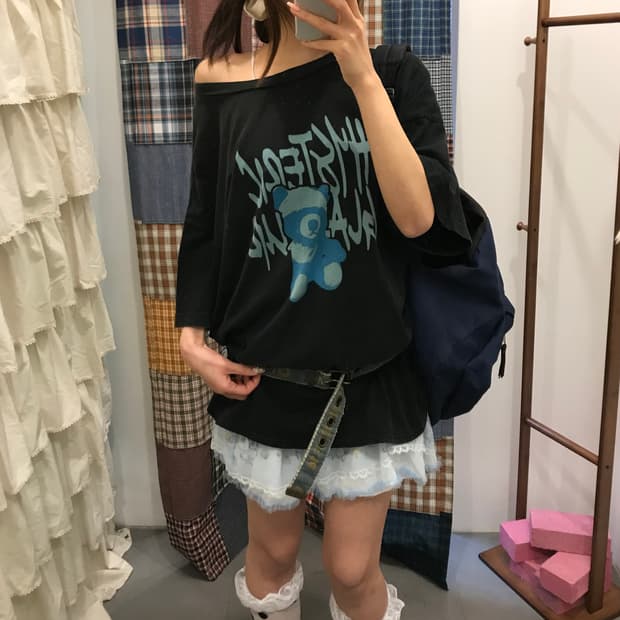 히스테릭글래머 베어 반팔 티셔츠