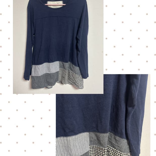 모리 패치 긴팔 티셔츠 롱슬리브