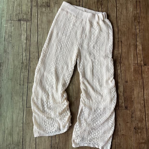 Crochet Knit Pants 🕊️🤍