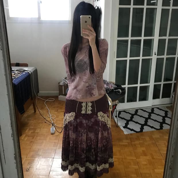 vintage pattern mash top 