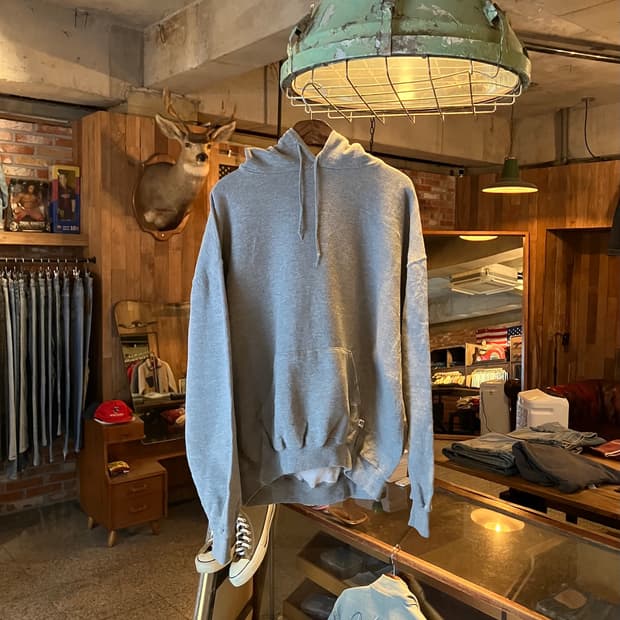 00s 빈티지 러셀 플레인 후드 스웻 셔츠