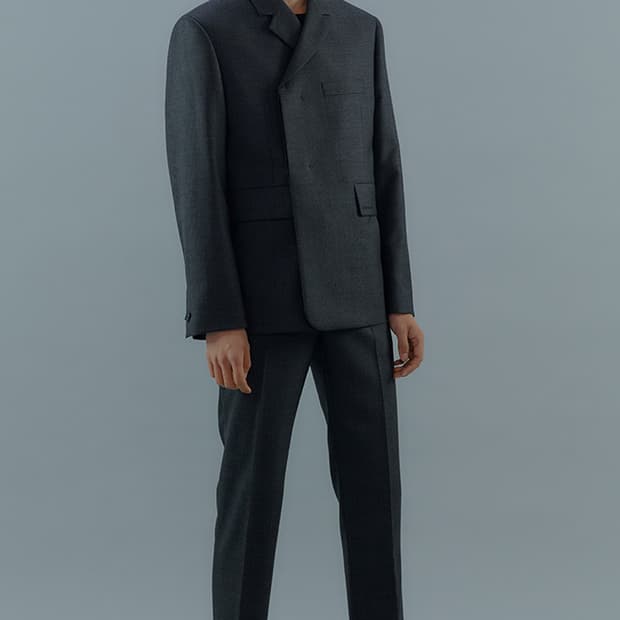 구민성 체크 울 블레이저S