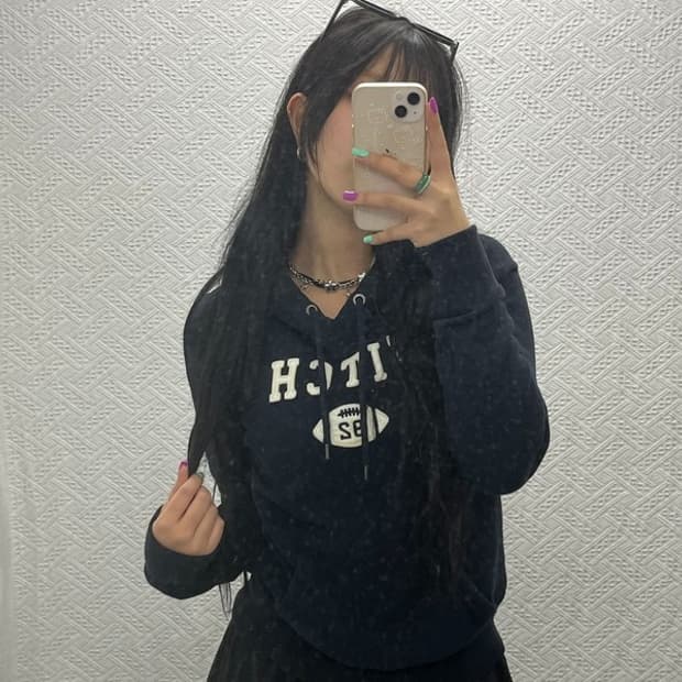 아베크롬비 Y2K 슬림핏 기모 후드티 M C06817