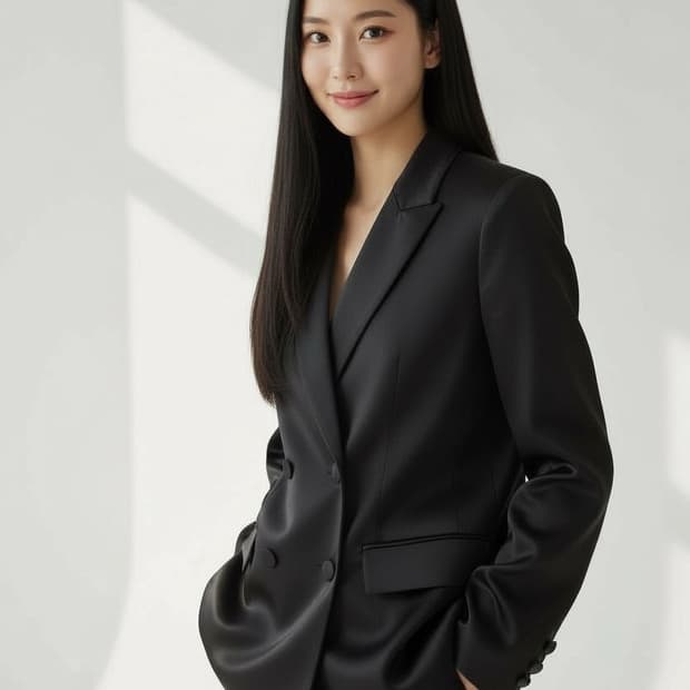 ZARA 자라 새틴 정장 자켓 블레이저 S