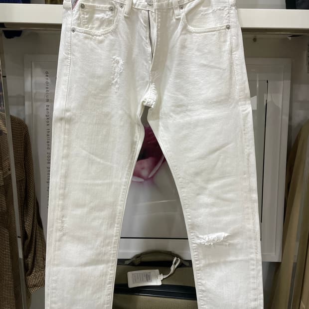 폴로랄프로렌(DS)/화이트 데미지 데님팬츠(31“)