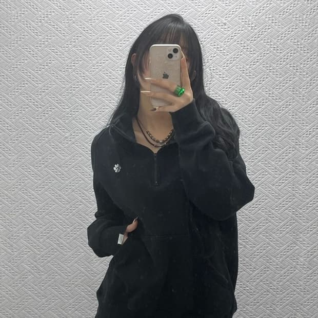 디스이즈네버댓 약기모 반집업 키치 자수패치 맨투맨 M C08461