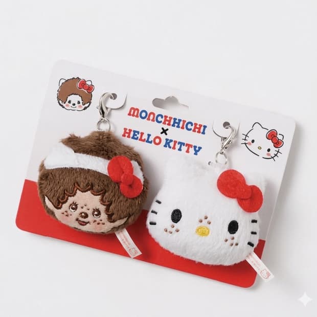 헬로키티x몬치치 콜라보 열쇠고리 참 키링