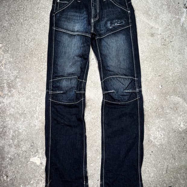 3D Knee Denim Pants