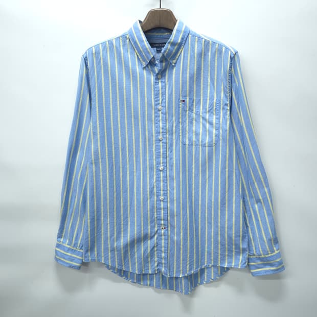 타미힐피거 화사한 옐로우 스트라이프 옥스포드 셔츠 (105)