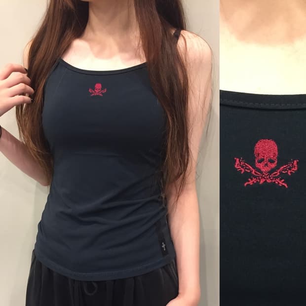 OZZ CROSS Skull Logo Black Tank Top