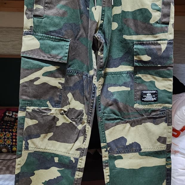 [XS] 알파인더스트리 코튼 조거 팬츠 카모 28사이즈