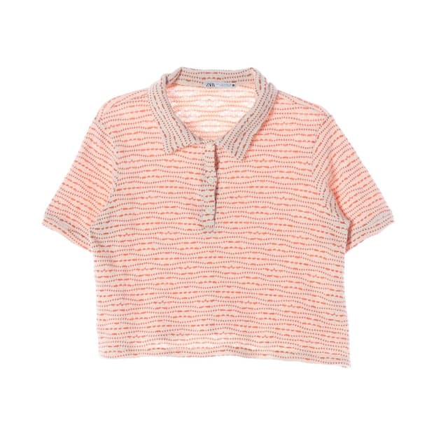 ZARA 스트라이프 크로셰 니트 M