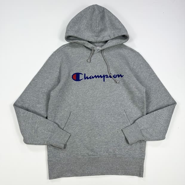 챔피온 올드스쿨 스펠아웃 베이직 후드티 그레이 M