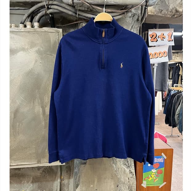폴로 랄프로렌 반집업 니트 블루 L #csz4163