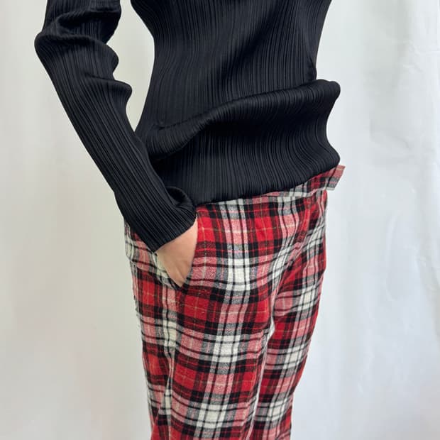 폴스미스 울 린넨 체크 바지