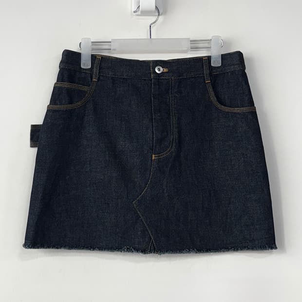 보테가베네타 시그니처 스티치 데님 스커트