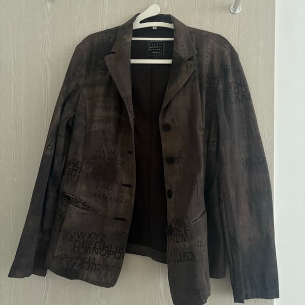 Washed Cotton lettering jacket