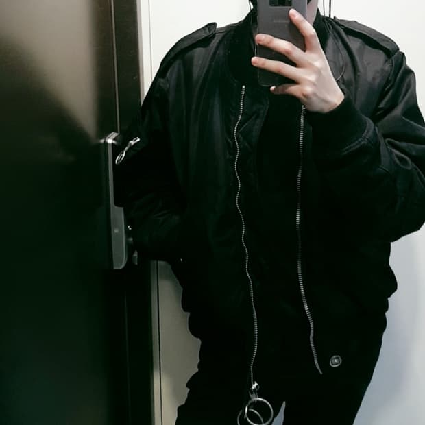 오프화이트 16fw ma-1 봄버 블랙 L