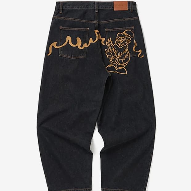 위캔더스 바지 청바지 검정 