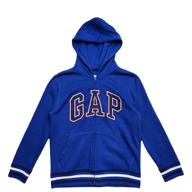 GAP KIDS 블루 프린팅 후드집업 M