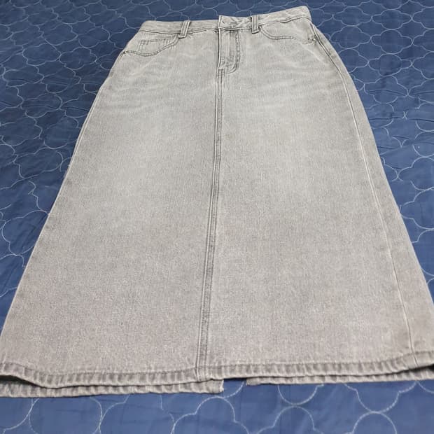 탑텐 BETTER DENIM 롱스커트 그레이 (S)