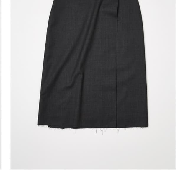 낫띵에브리띵 WOOL WRAP SKIRT IN GREY 01사이즈
