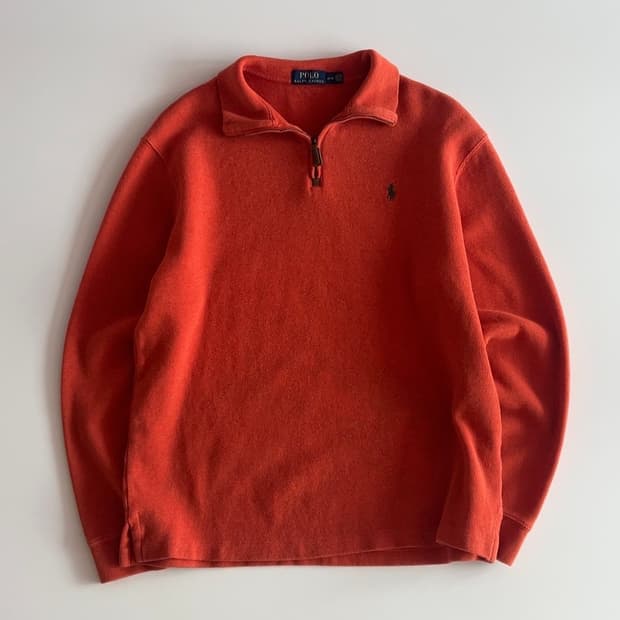 폴로 랄프로렌 오렌지 쿼터집업 M