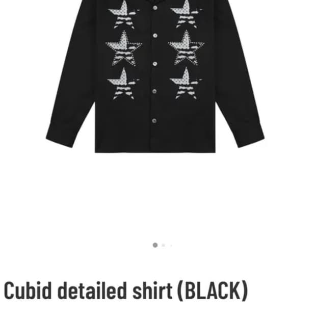 WESKEN Cubid detailed shirt (BLACK)