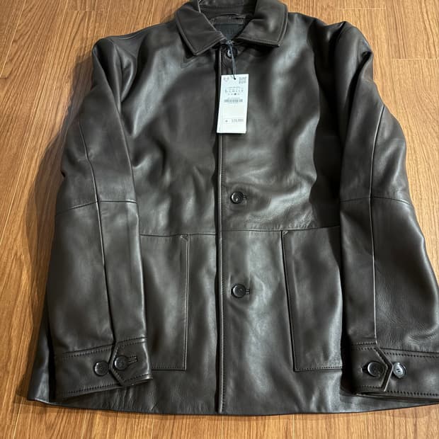 ZARA 100% 양가죽 레더 자켓 L(100~105)