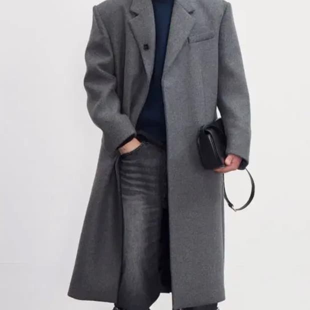 렉토 23FW 울 블랜드 헤비 차콜 L