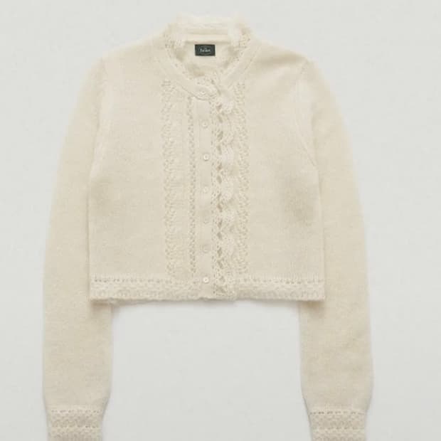 더바넷 Hale Frill Mohair Cardigan_Ivory 