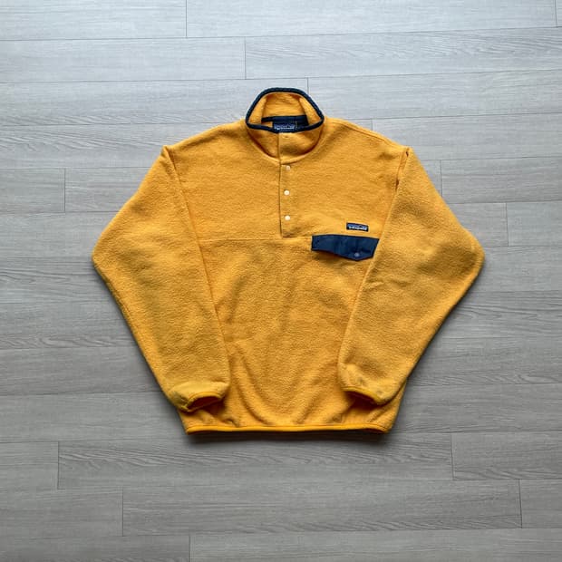 90s 파타고니아 신칠라 옐로우 네이비 rare 빈티지