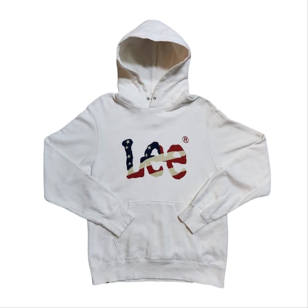 Lee JPN 빈티지 빅로고 후드티 화이트 (M)