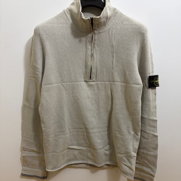 스톤아일랜드 정품 하프집업 니트