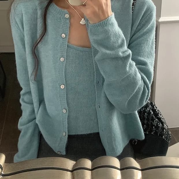 (새상품)나시 가디건 세트