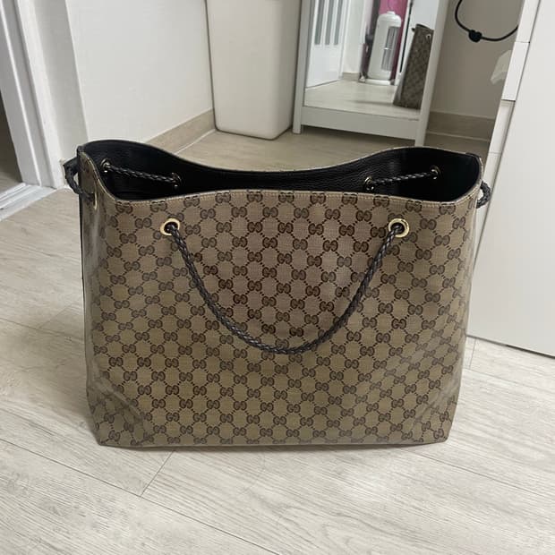 구찌 크리스탈 지포드 토드백 라지